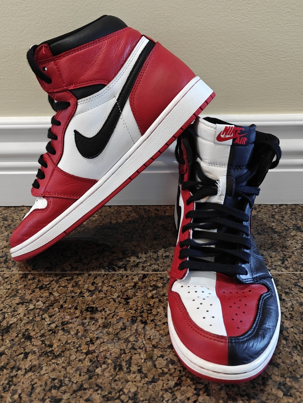 Size 10.5 Nike Air Jordan 1 Retro OG High Homage to Home Men's Sneakers